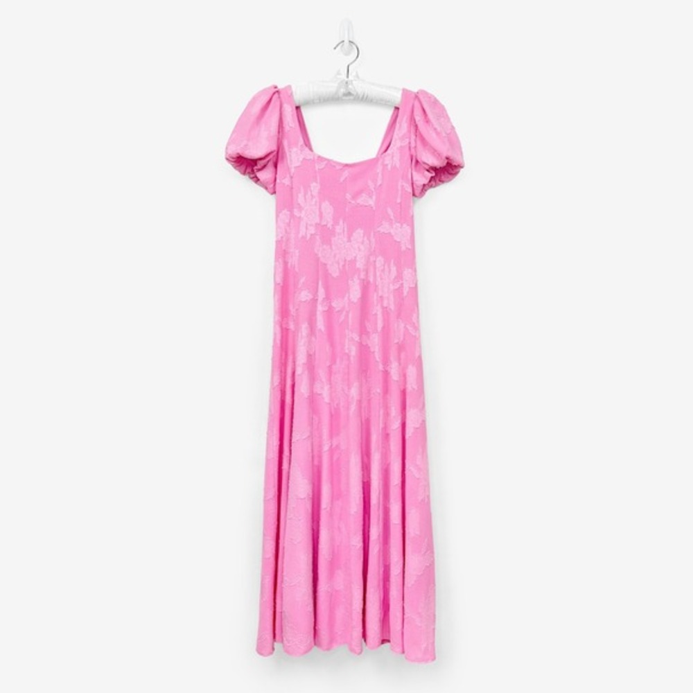 Show Me Your Mumu Mia Midi Dress Size S Pink Clip Floral Romantic‎ Wedding Guest